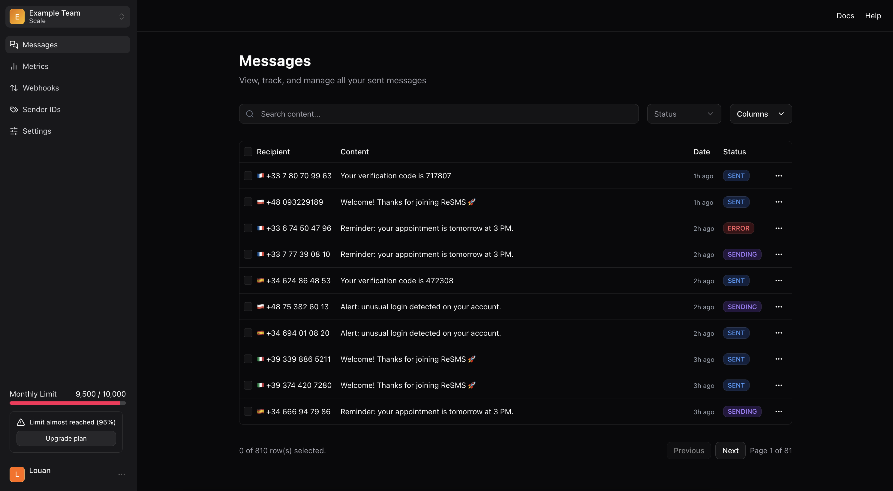 messages